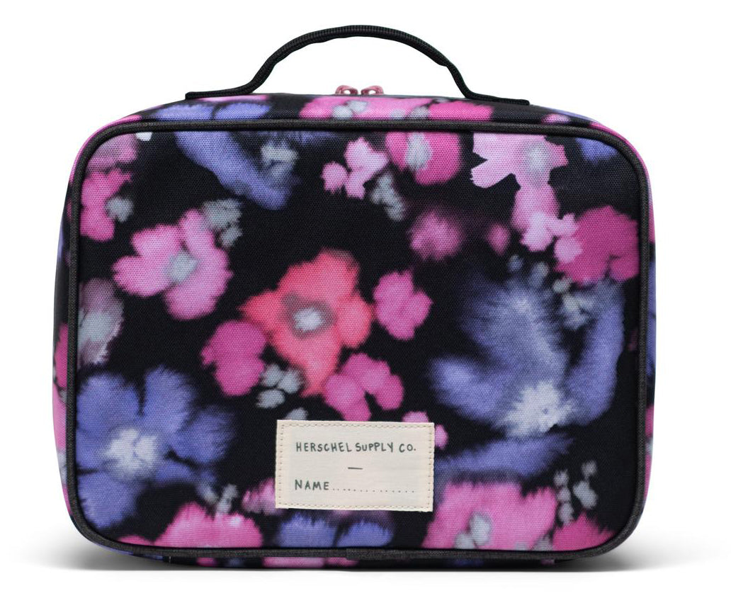 Herschel Pop Quiz Lunch Box - Blurry Floral / Black Crosshatch