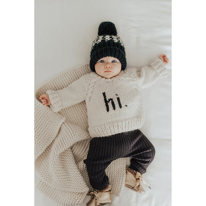 Huggalugs hi. Crew Neck Sweater - Black, 18-24 months