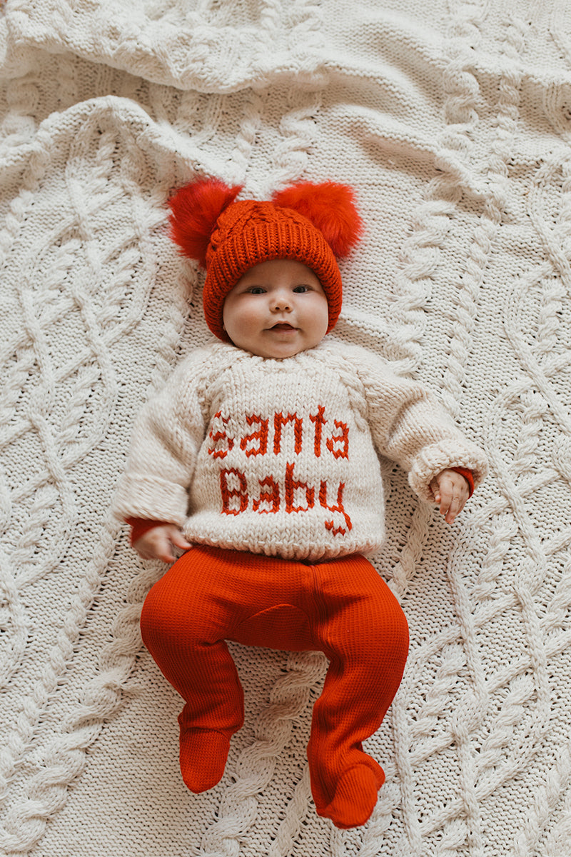 Huggalugs Santa Baby Crew Neck Sweater - 0-6 months