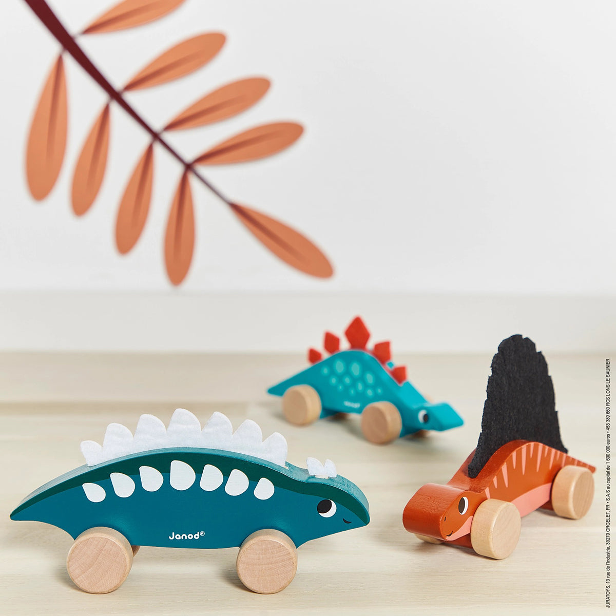 Janod Dino Push-Along Toys (6 Pack)