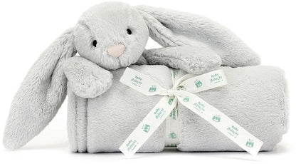 Jellycat Bashful Silver Bunny Blankie, 28"