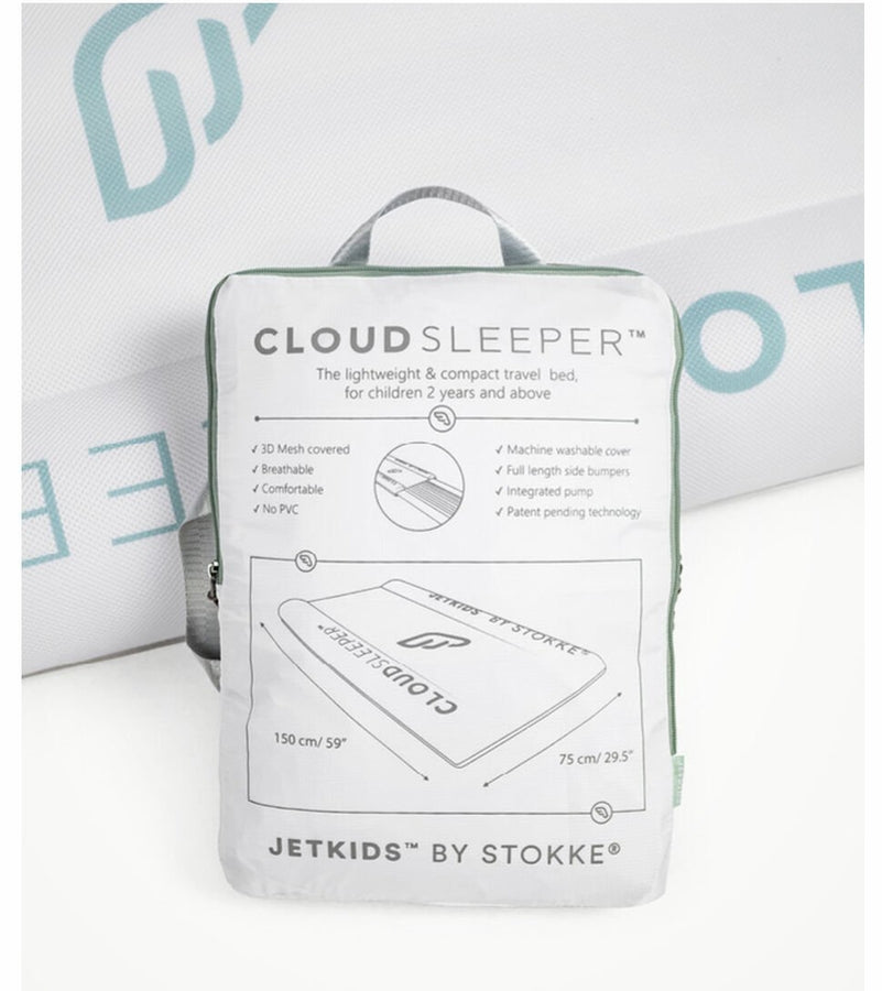 JetKids by Stokke BedBox V3 + CloudSleeper Inflatable Kids Bed Bundle - Full Moon