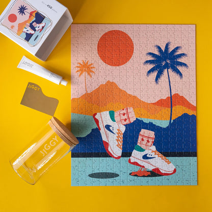 Jiggy 450pc Puzzle + Glue Kit - Cali Views by Domonique Brown