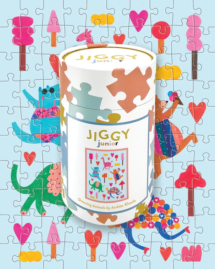 Jiggy Junior 100pc Puzzle - Dancing Animals by Archita Khosla