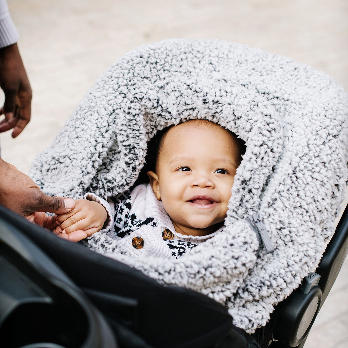 JJ Cole Cuddly Car Seat Cover - Gray