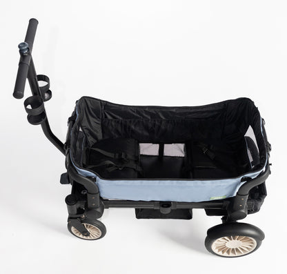 Joey (2 Seater) Stroller Wagon with 1 Canopy - Blue