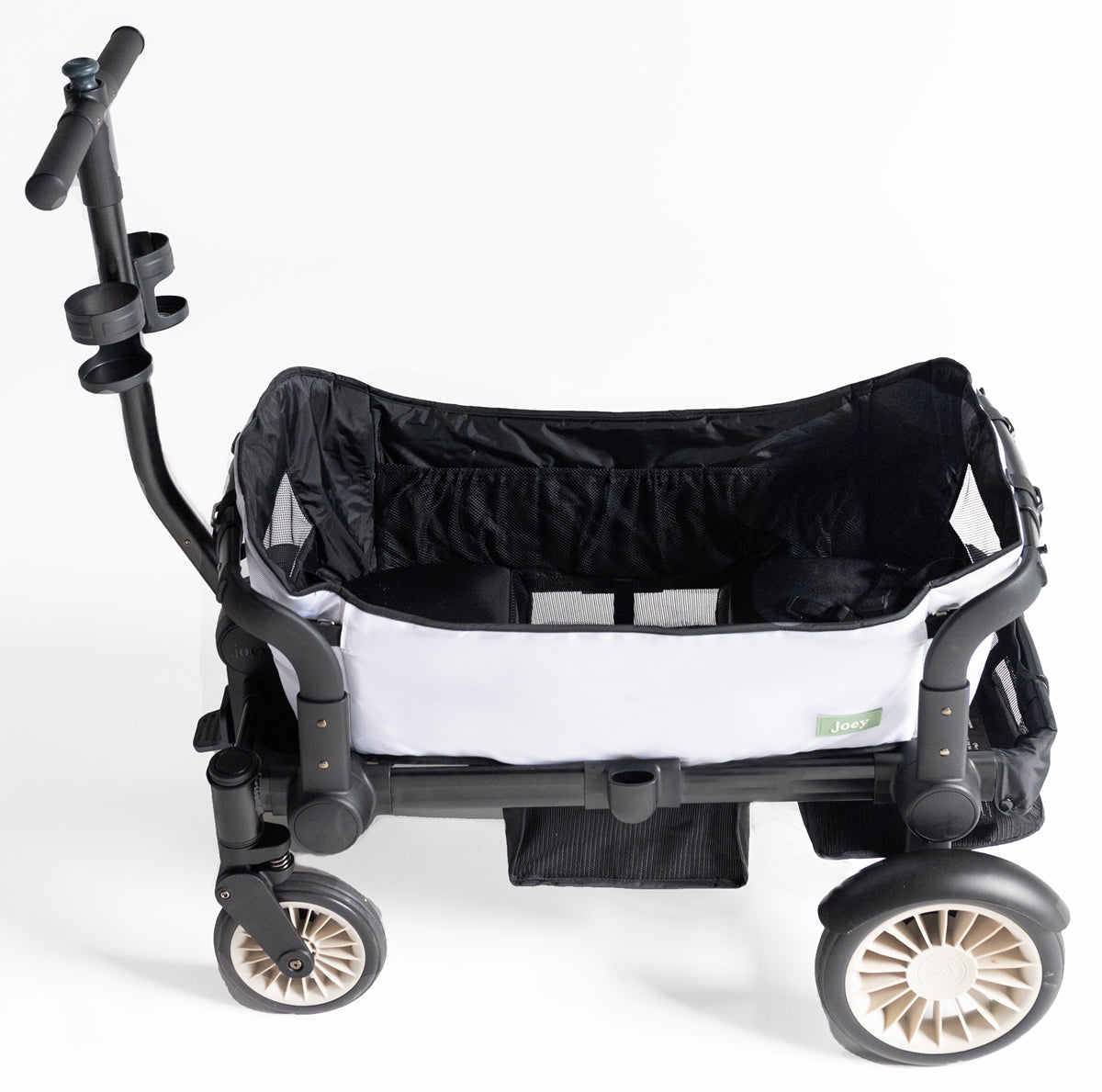 Joey (2 Seater) Stroller Wagon with 1 Canopy - White