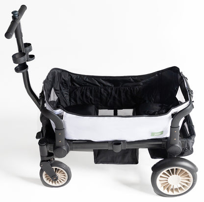 Joey (2 Seater) Stroller Wagon with 2 Canopies - White