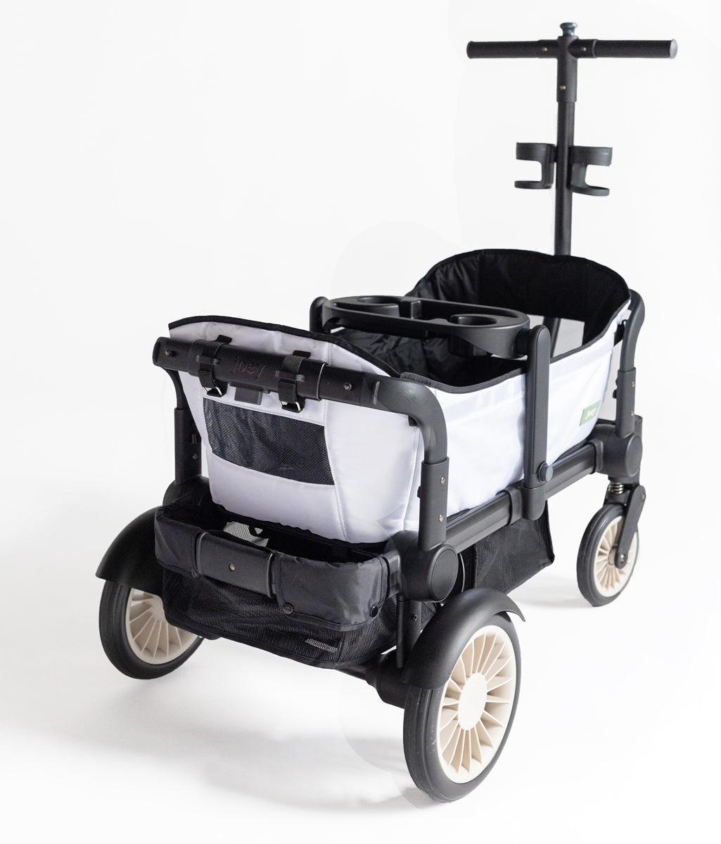 Joey (2 Seater) Stroller Wagon with 1 Canopy - White