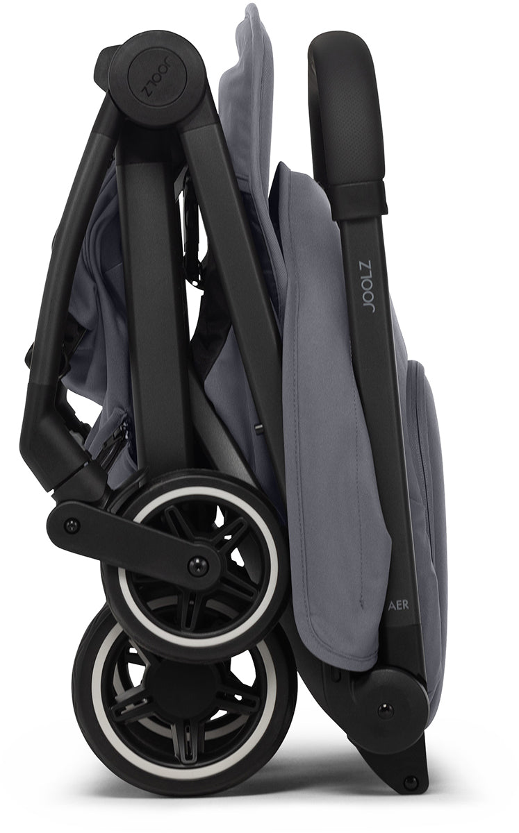 Joolz Aer+ Lightweight Compact Stroller + Bassinet Bundle - Stone Grey