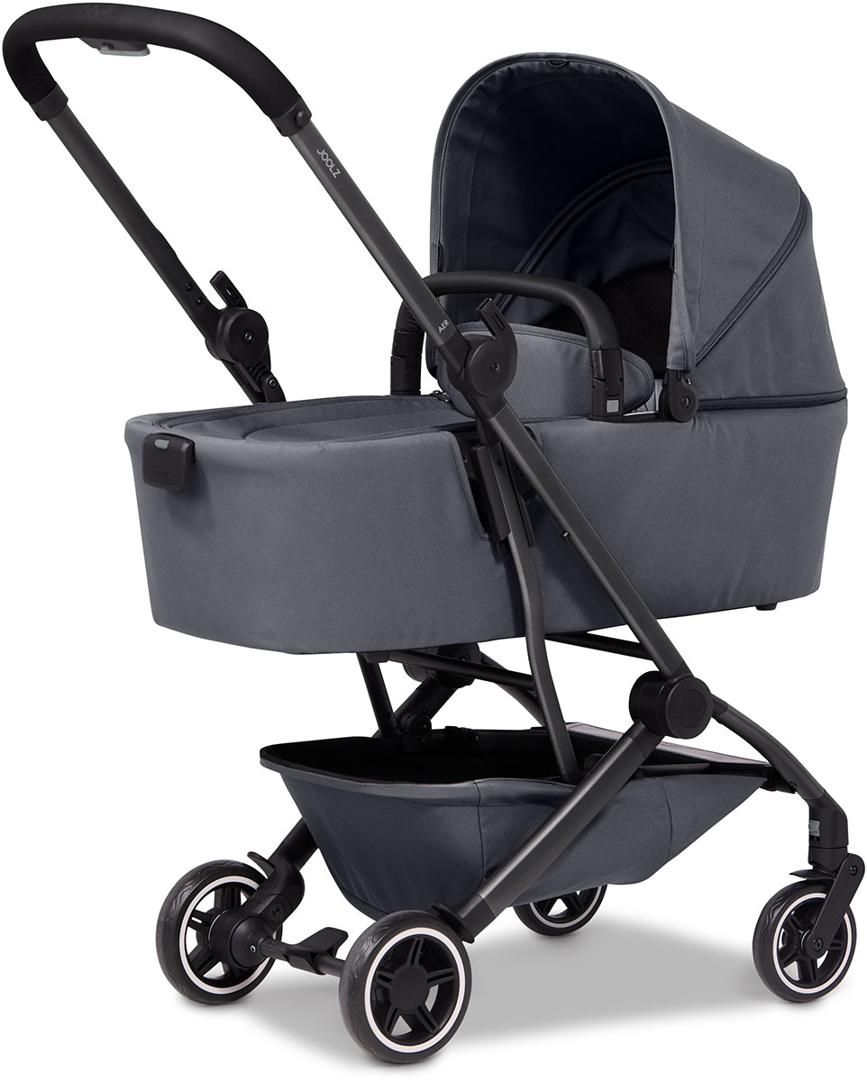 Joolz Aer+ Lightweight Compact Stroller + Bassinet Bundle - Stone Grey