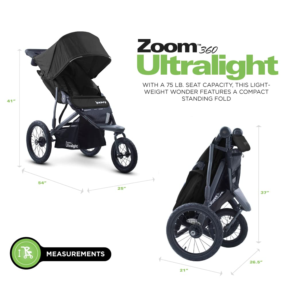 Joovy Zoom 360 Ultralight Jogging Stroller - Black