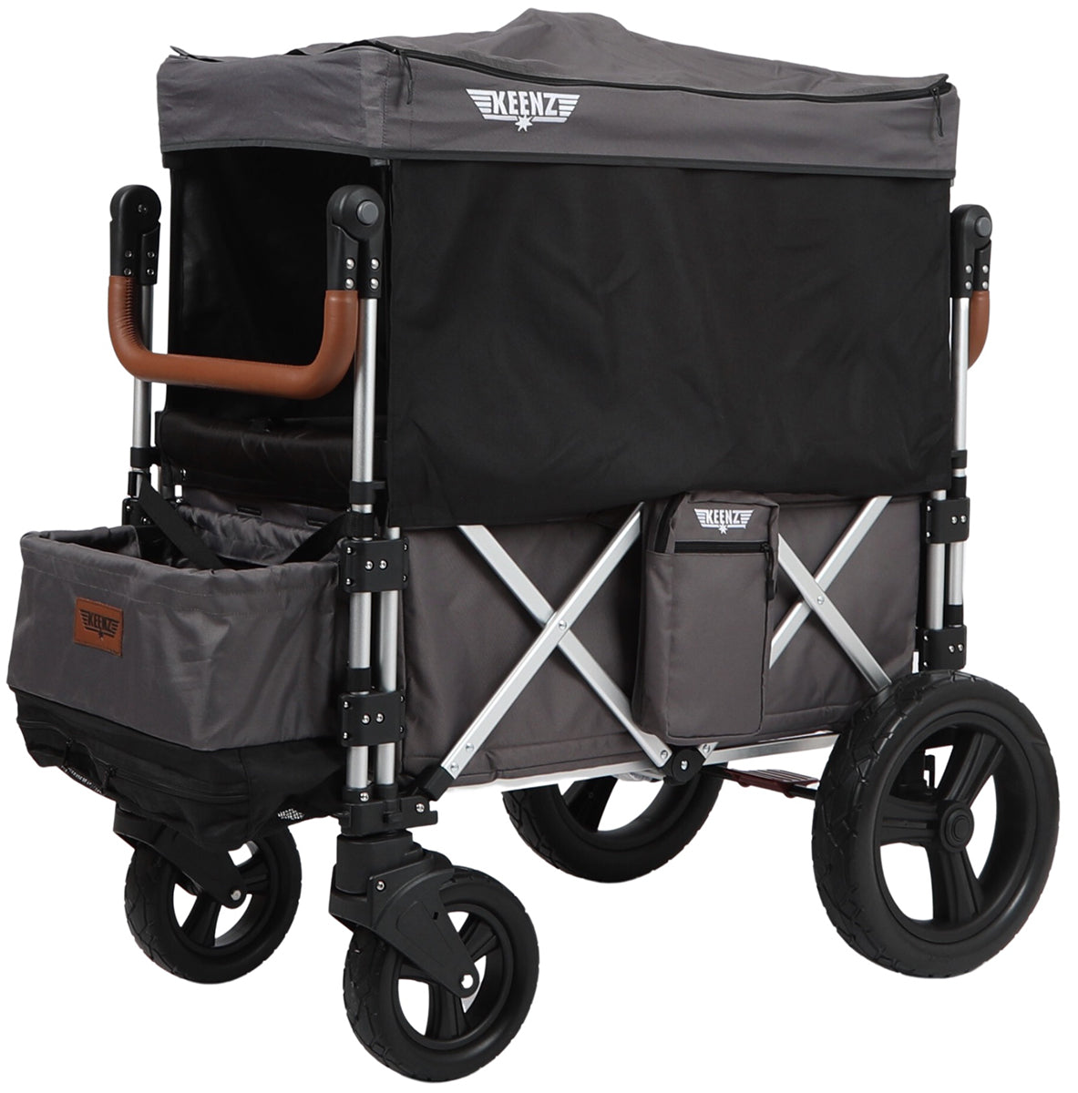 Keenz 7S 2.0 (2 Seater) Stroller Wagon - Grey