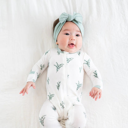 Kyte Baby Zippered Romper - Eucalyptus (6-12M)