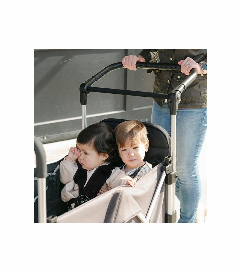 Larktale Caravan (4 Seater) Stroller Wagon Complete Bundle - Mornington Gray / Byron Black