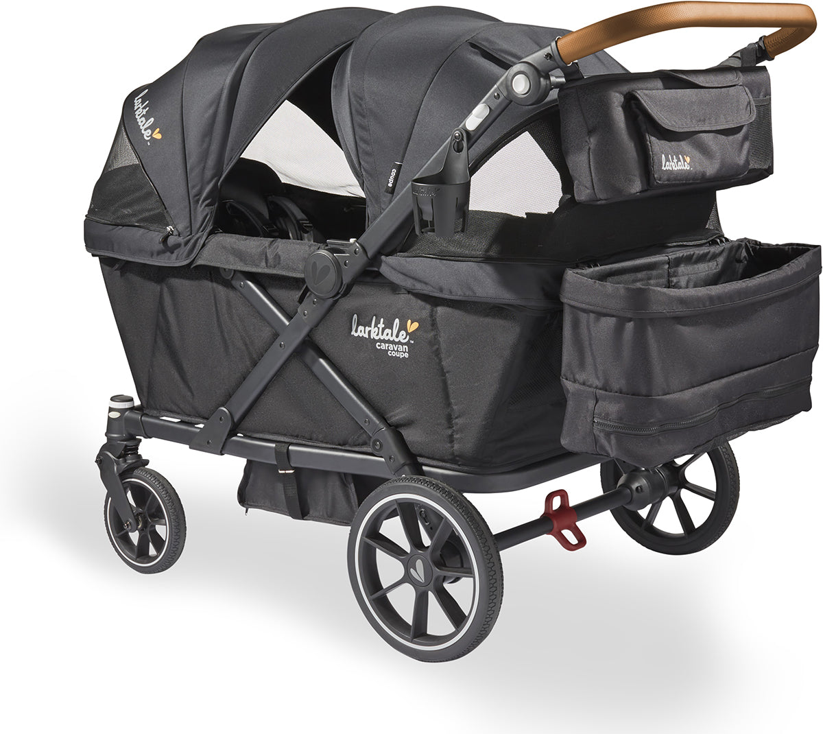 Larktale Caravan Coupe Quad (4 Seater) Stroller Wagon - Byron Black