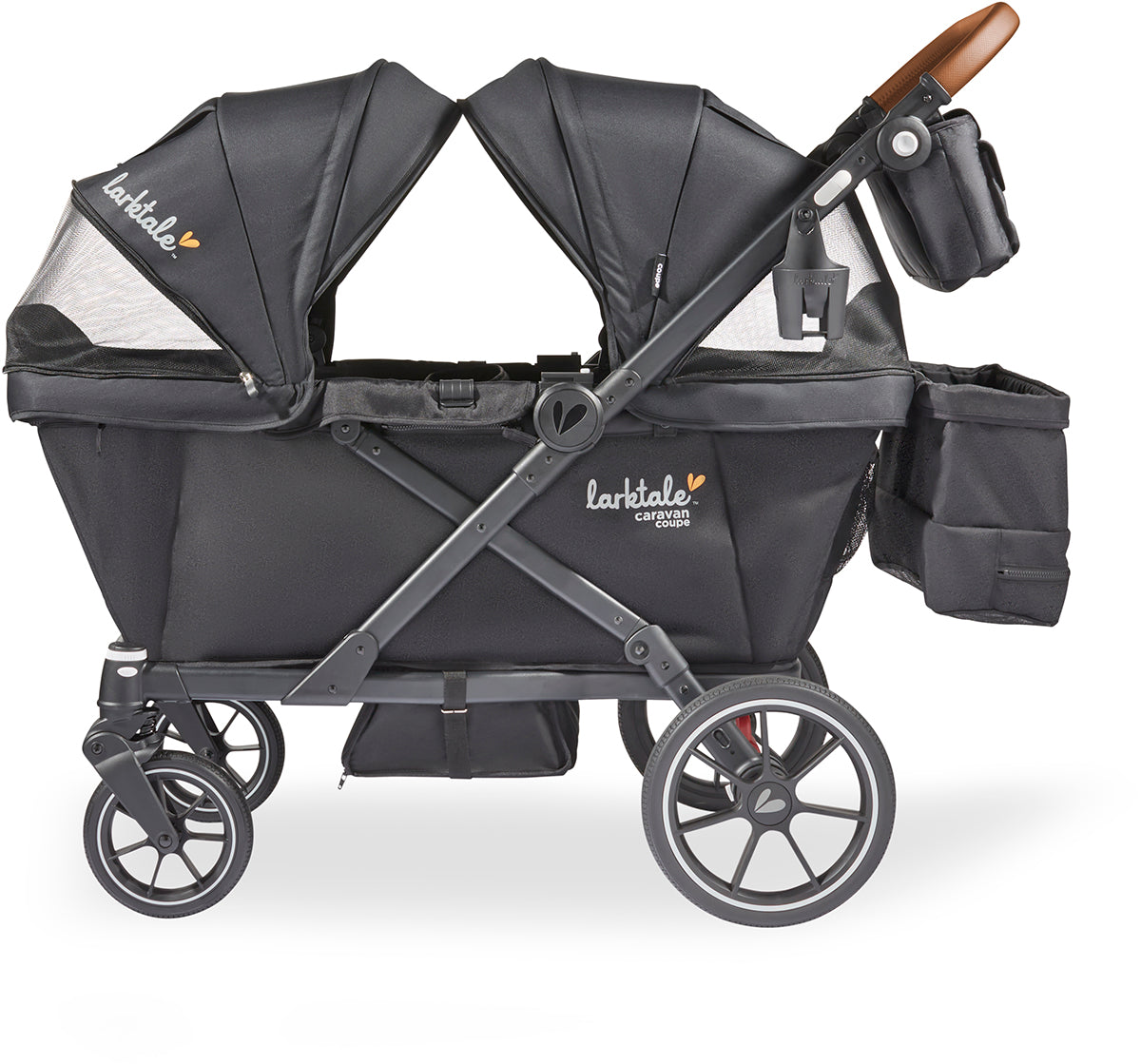 Larktale Caravan Coupe Quad (4 Seater) Stroller Wagon - Byron Black