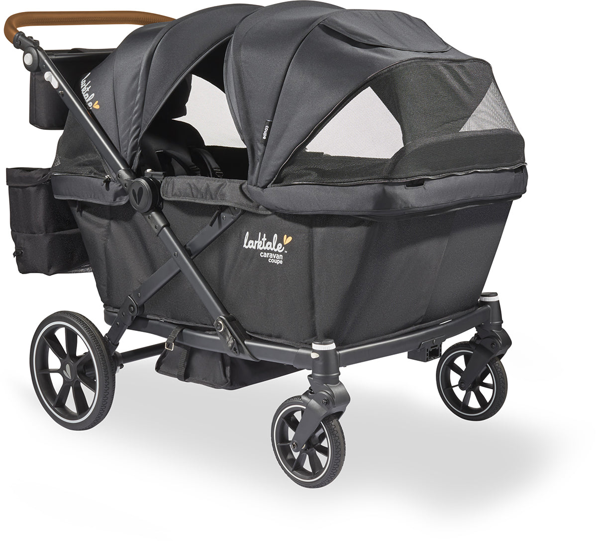 Larktale Caravan Coupe Quad (4 Seater) Stroller Wagon - Byron Black