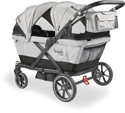 Larktale Caravan Coupe Quad (4 Seater) Stroller Wagon - Gray / Black