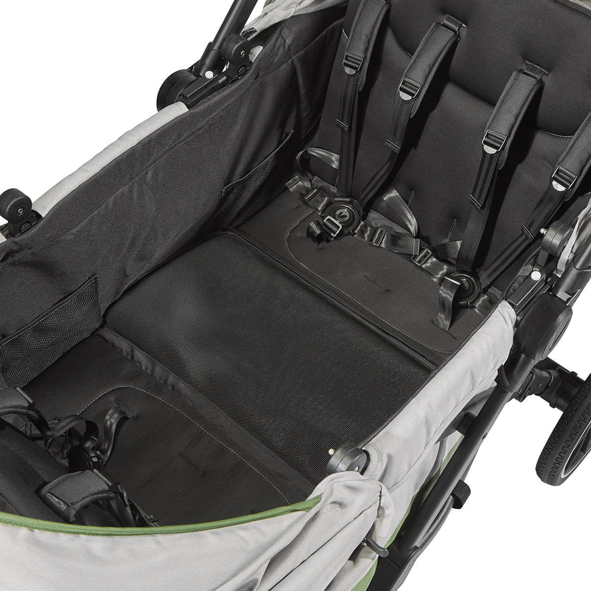 Larktale Caravan Coupe Quad (4 Seater) Stroller Wagon - Gray / Green