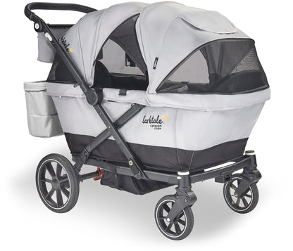 Larktale Caravan Coupe V2 (2 Seater) Stroller Wagon - Gray / Black