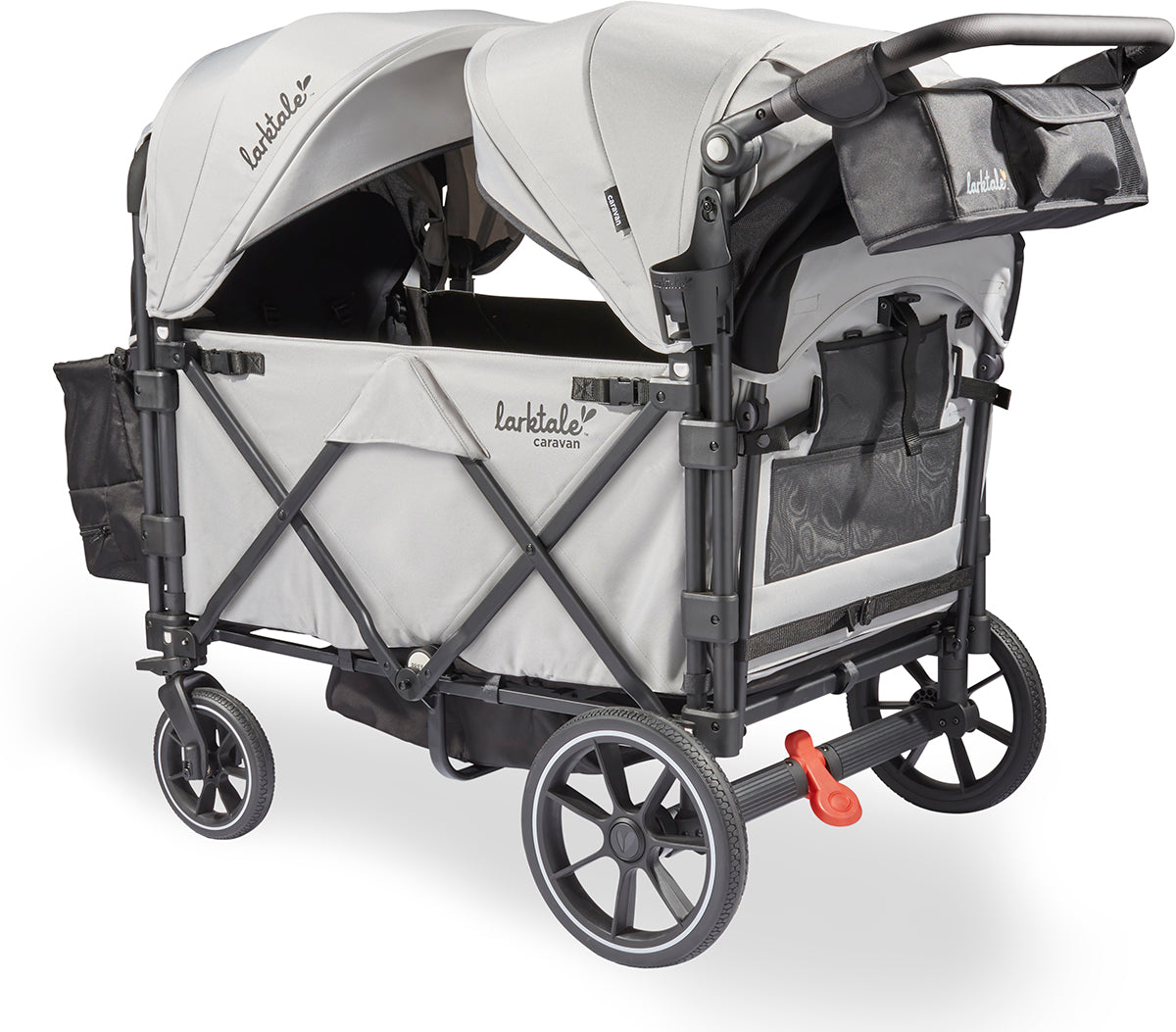 Larktale Caravan Quad (4 Seater) Stroller Wagon - Avalon Gray