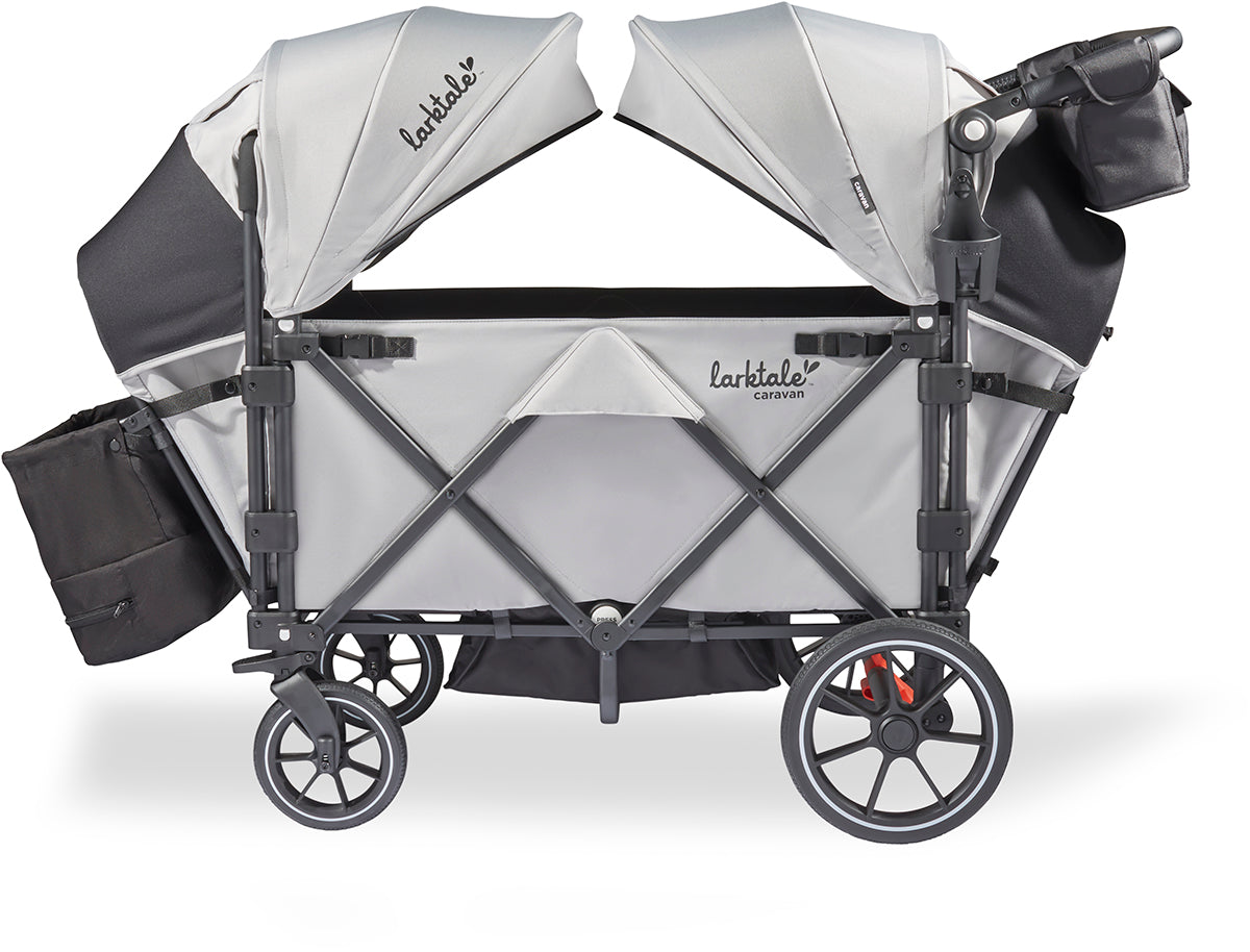 Larktale Caravan Quad (4 Seater) Stroller Wagon - Avalon Gray