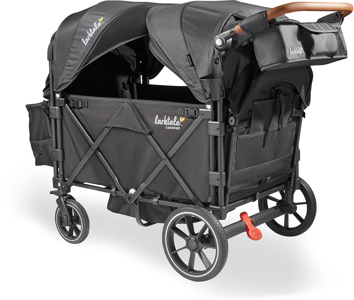 Larktale Caravan Quad (4 Seater) Stroller Wagon - Byron Black