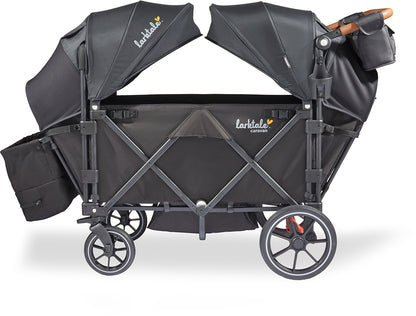 Larktale Caravan Quad (4 Seater) Stroller Wagon - Byron Black