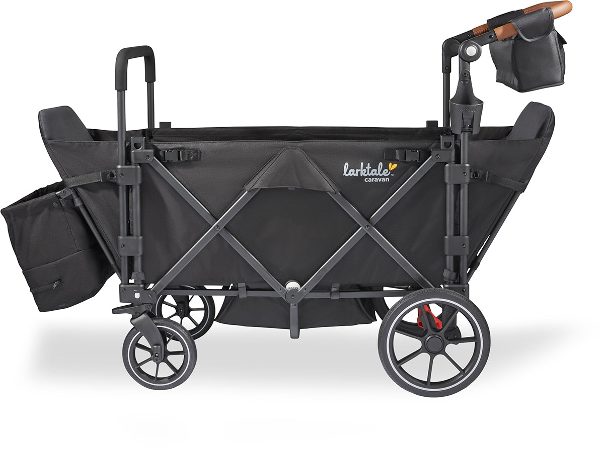 Larktale Caravan Quad (4 Seater) Stroller Wagon - Byron Black