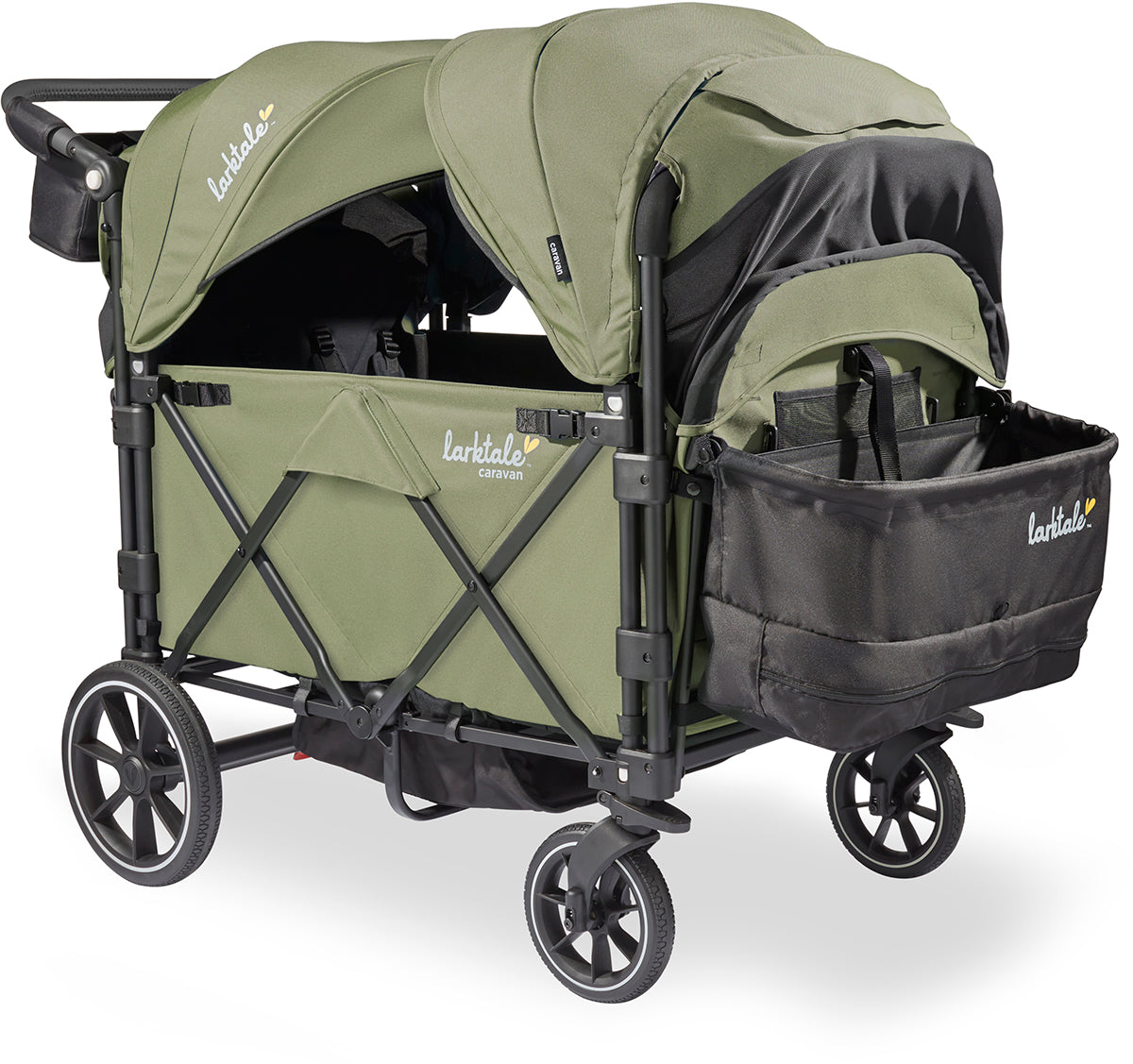 Larktale Caravan Quad (4 Seater) Stroller Wagon - Chelsea Green