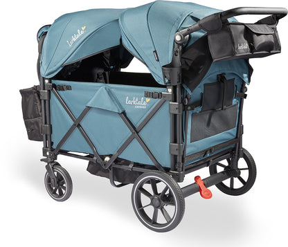 Larktale Caravan Quad (4 Seater) Stroller Wagon - Seaford Blue