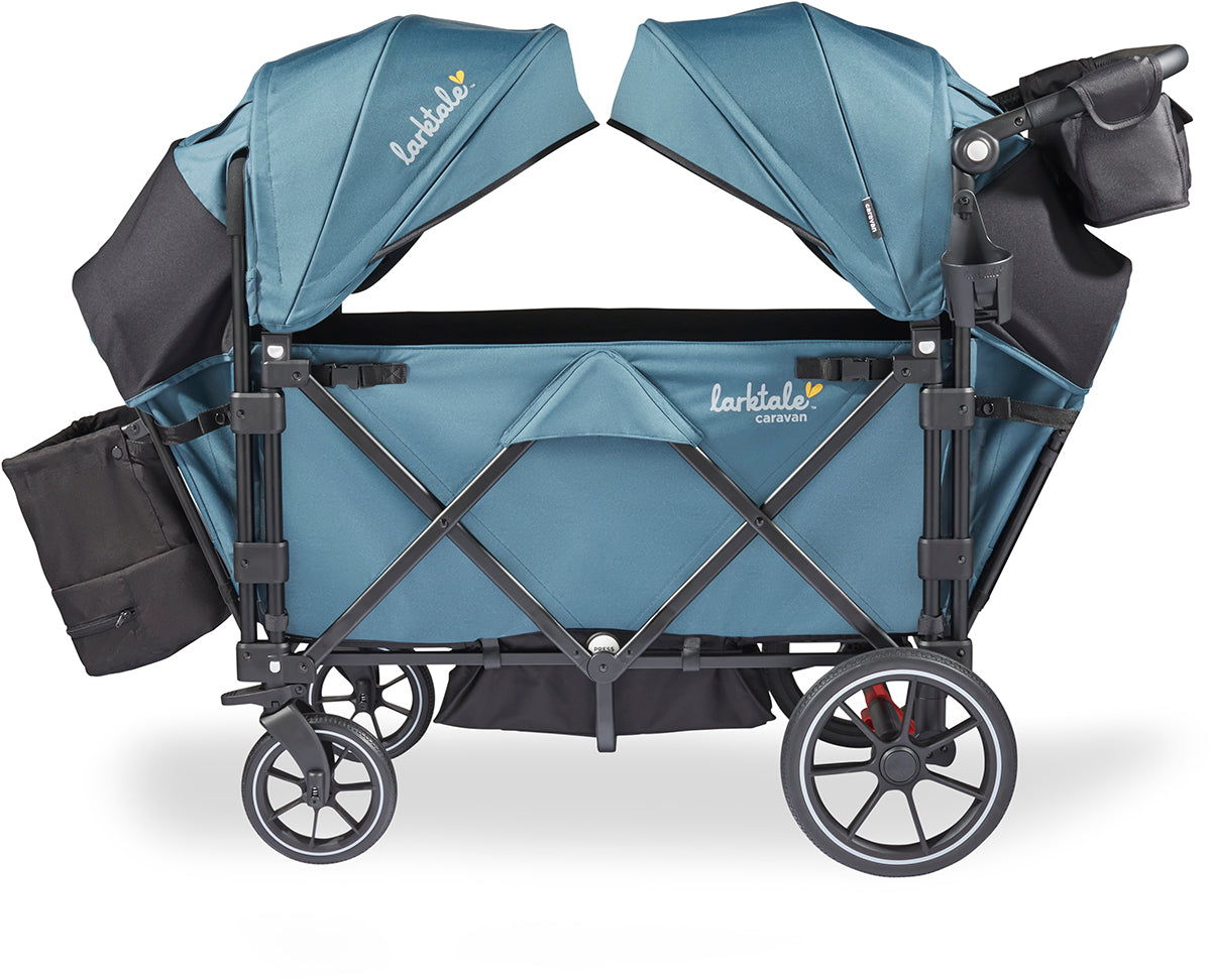 Larktale Caravan Quad (4 Seater) Stroller Wagon - Seaford Blue