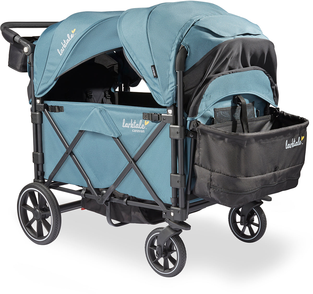 Larktale Caravan Quad (4 Seater) Stroller Wagon - Seaford Blue