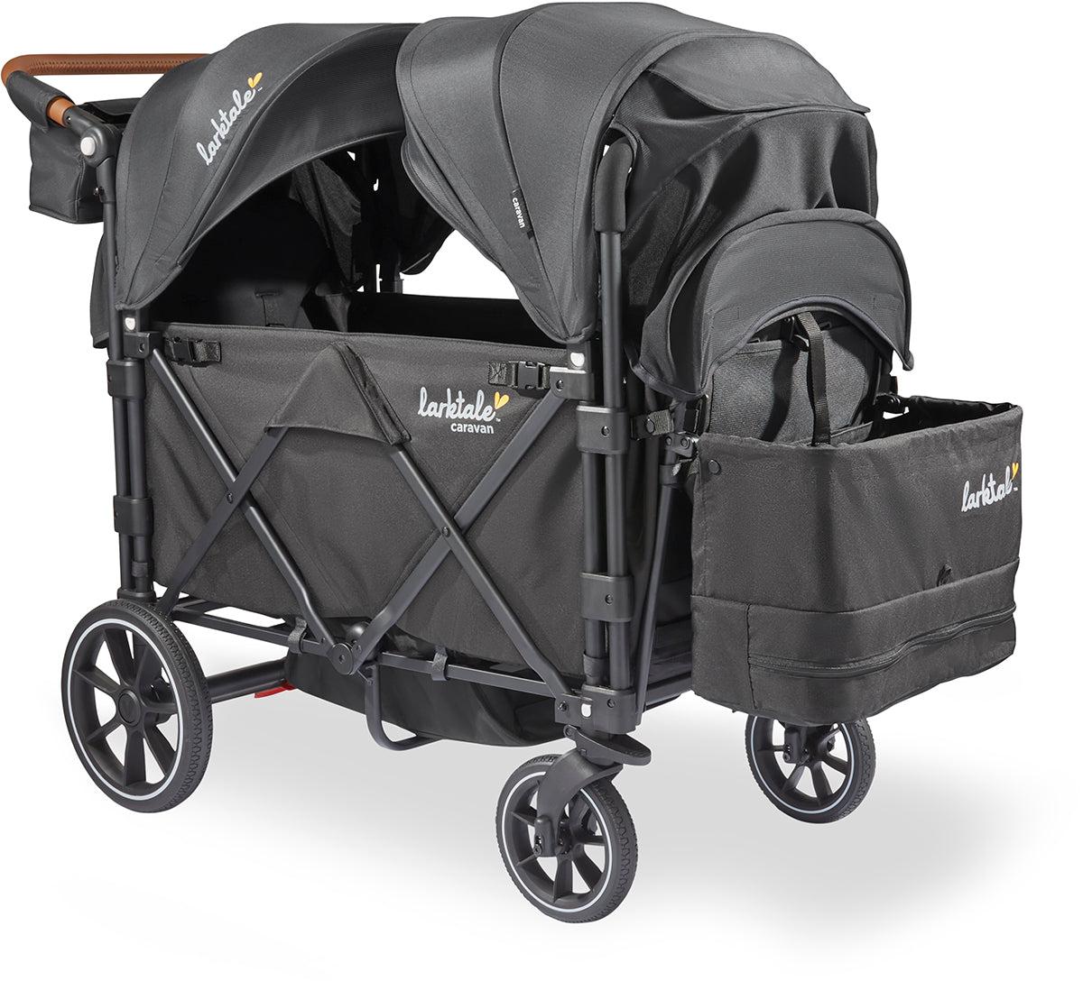 Larktale Caravan V3 (2 Seater) Stroller Wagon - Byron Black