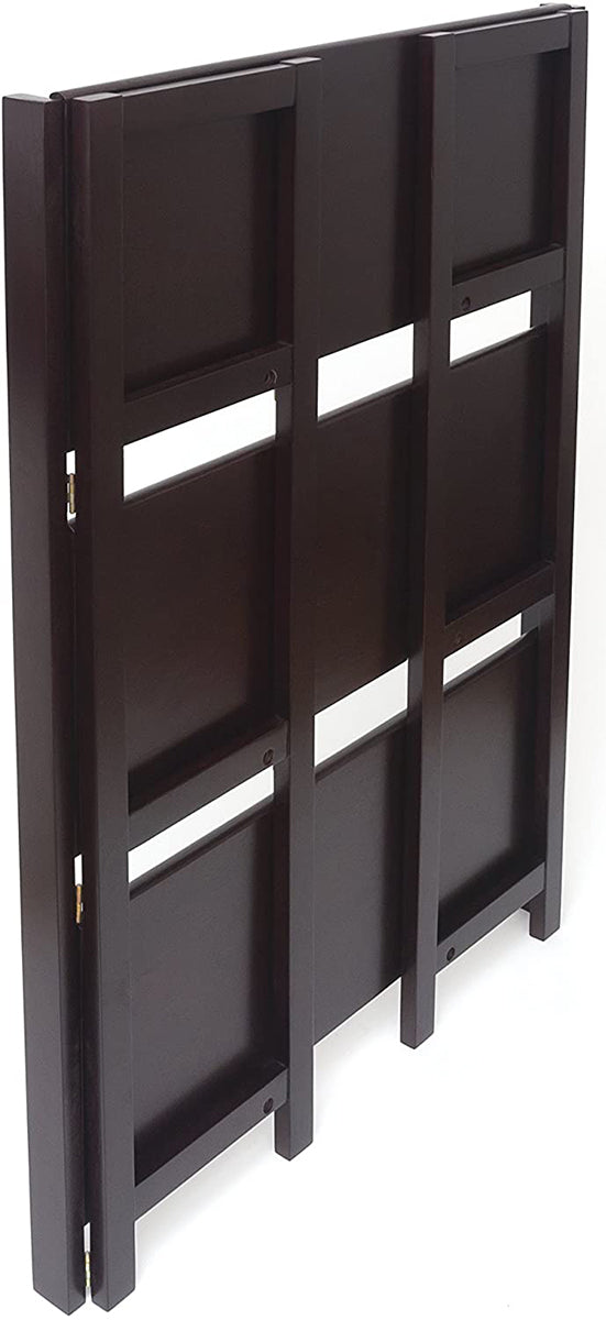 Lipper International Kids 3-Shelf Folding Bookcase - Espresso