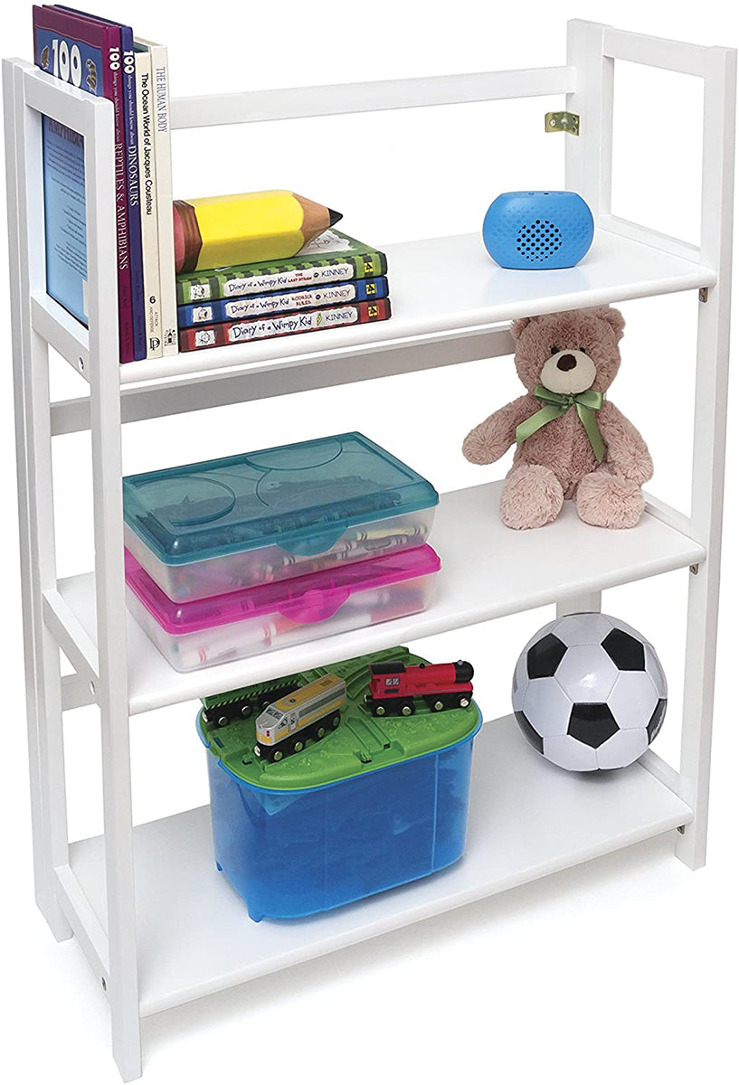 Lipper International Kids 3-Shelf Folding Bookcase - White