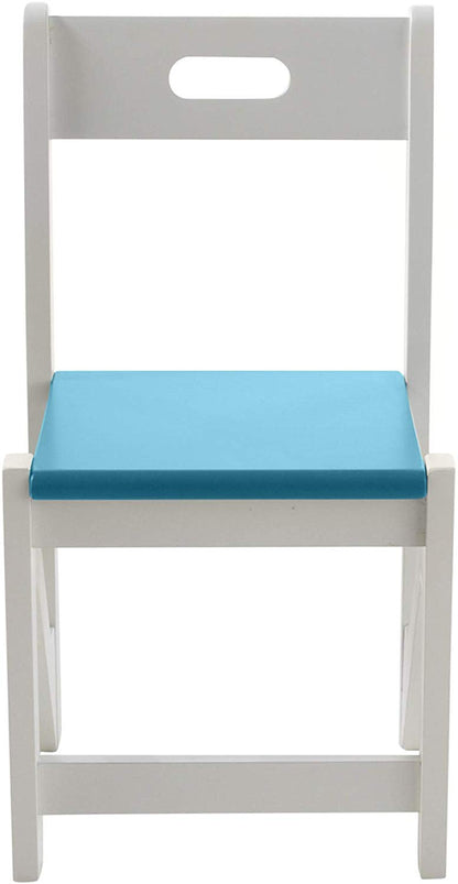 Lipper International Kids' ZigZag Stacking Chairs, Set of 2 - Turquoise