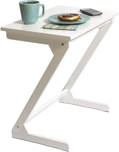 Lipper International Wooden Zig Zag Table - White