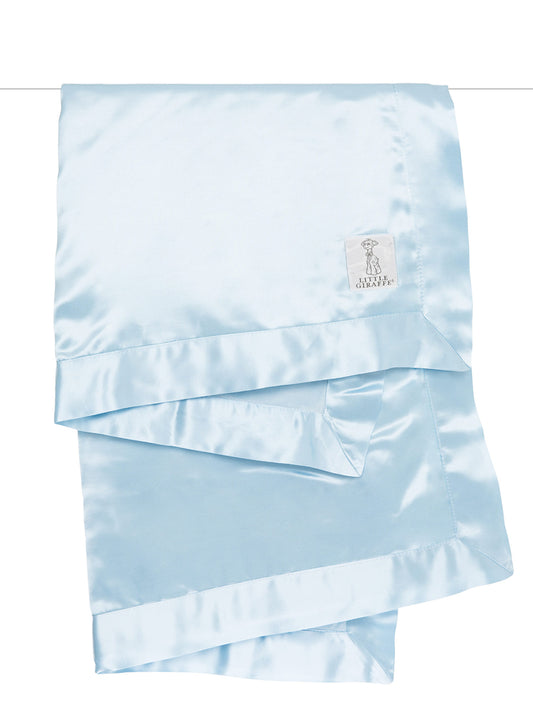 Little Giraffe Velvet Deluxe Baby Blanket - Blue