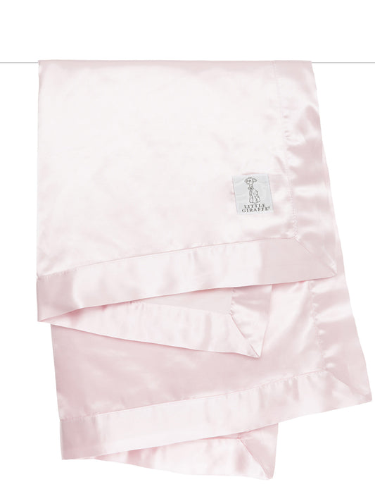 Little Giraffe Velvet Deluxe Baby Blanket - Pink