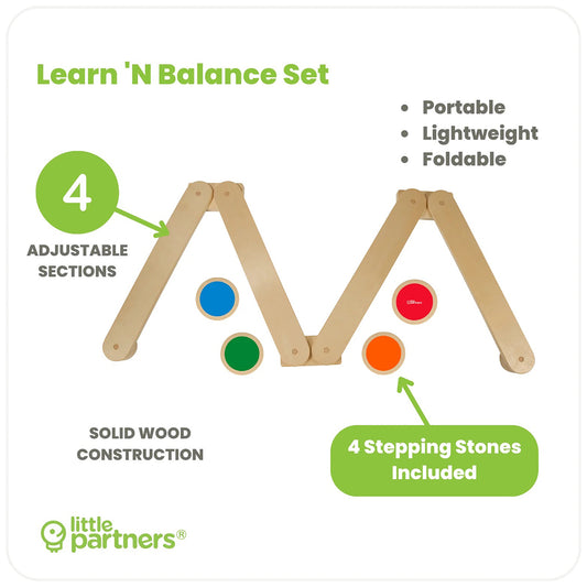 Little Partners Balance Beam Kit - Natural