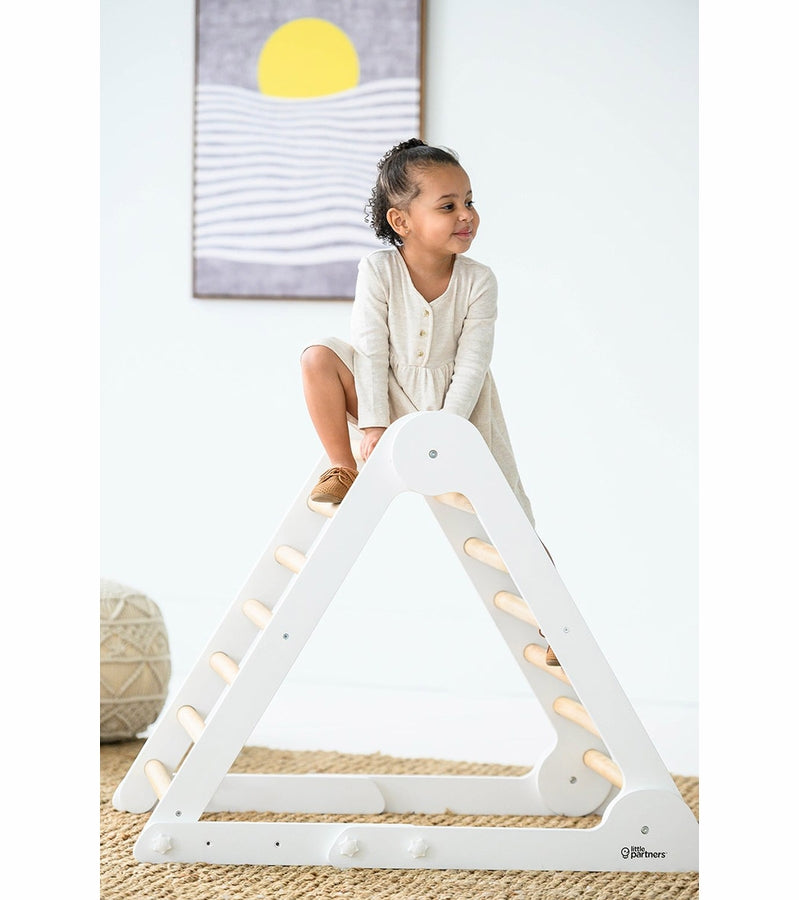 Little Partners Learn N Climb Triangle - Soft White / Natural (Unassembled)