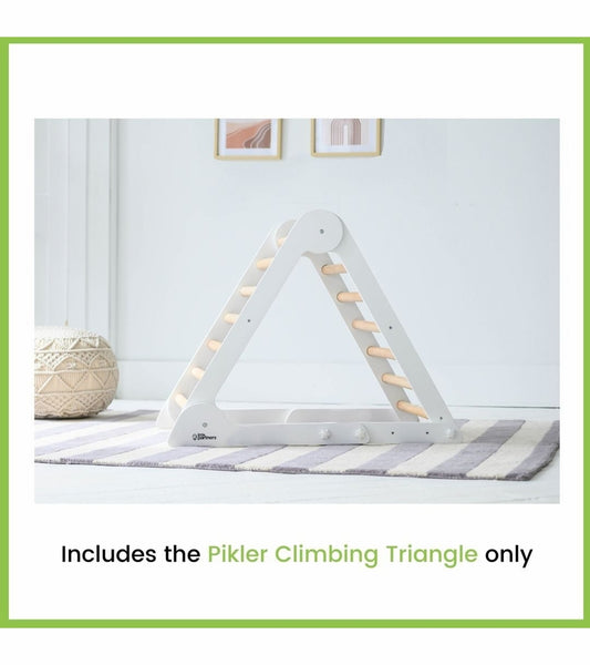 Little Partners Learn N Climb Triangle - Soft White / Natural (Unassembled)