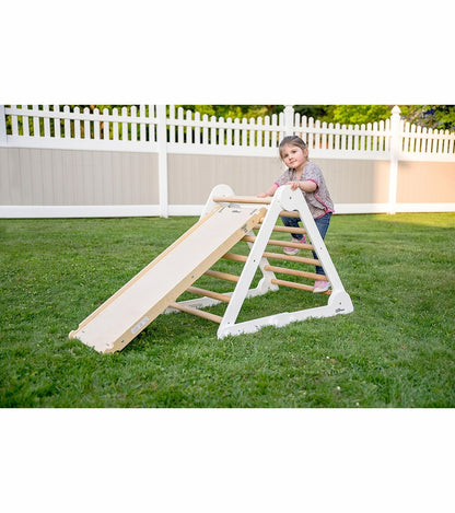 Little Partners Learn N Climb Triangle - Soft White / Natural (Unassembled)