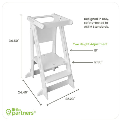 Little Partners Learn N Fold Learning Tower - Soft White