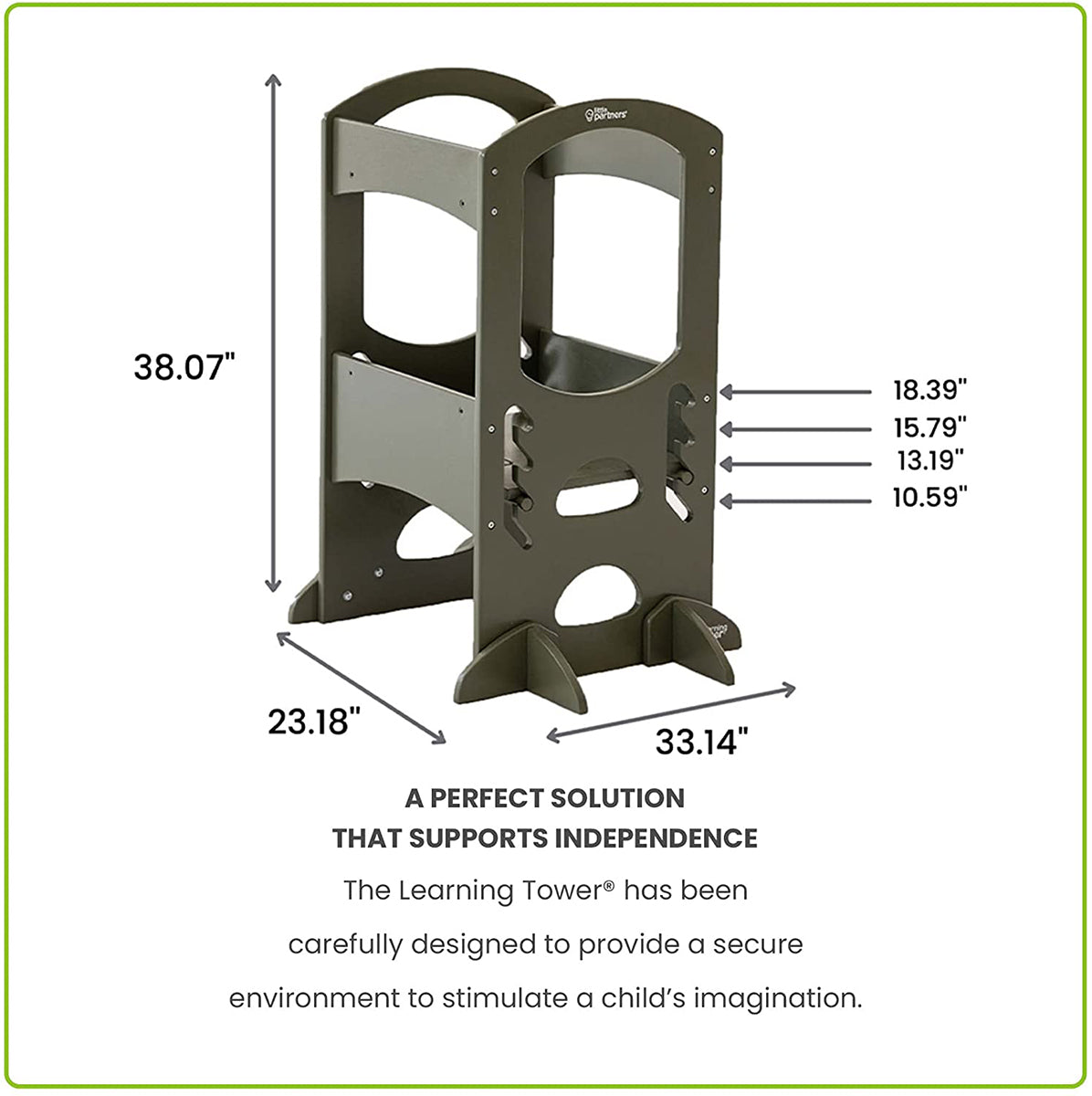 Little Partners Original Learning Tower - Olive Green