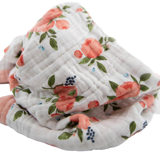 Little Unicorn Cotton Muslin Baby Blanket - Watercolor Roses