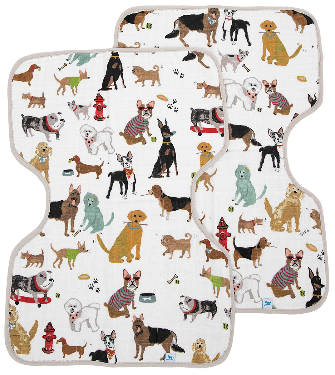 Little Unicorn Cotton Muslin Burp Cloth 2 Pack - Woof