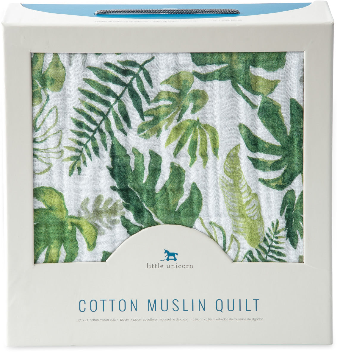 Little Unicorn Cotton Muslin Quilt - Tropical Leaf